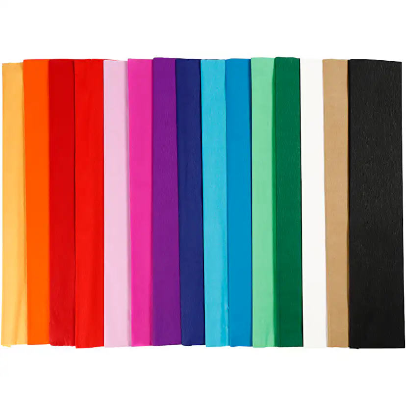 Kreppapir Creativ Company Ass Farger 2,5 m 1 Pk