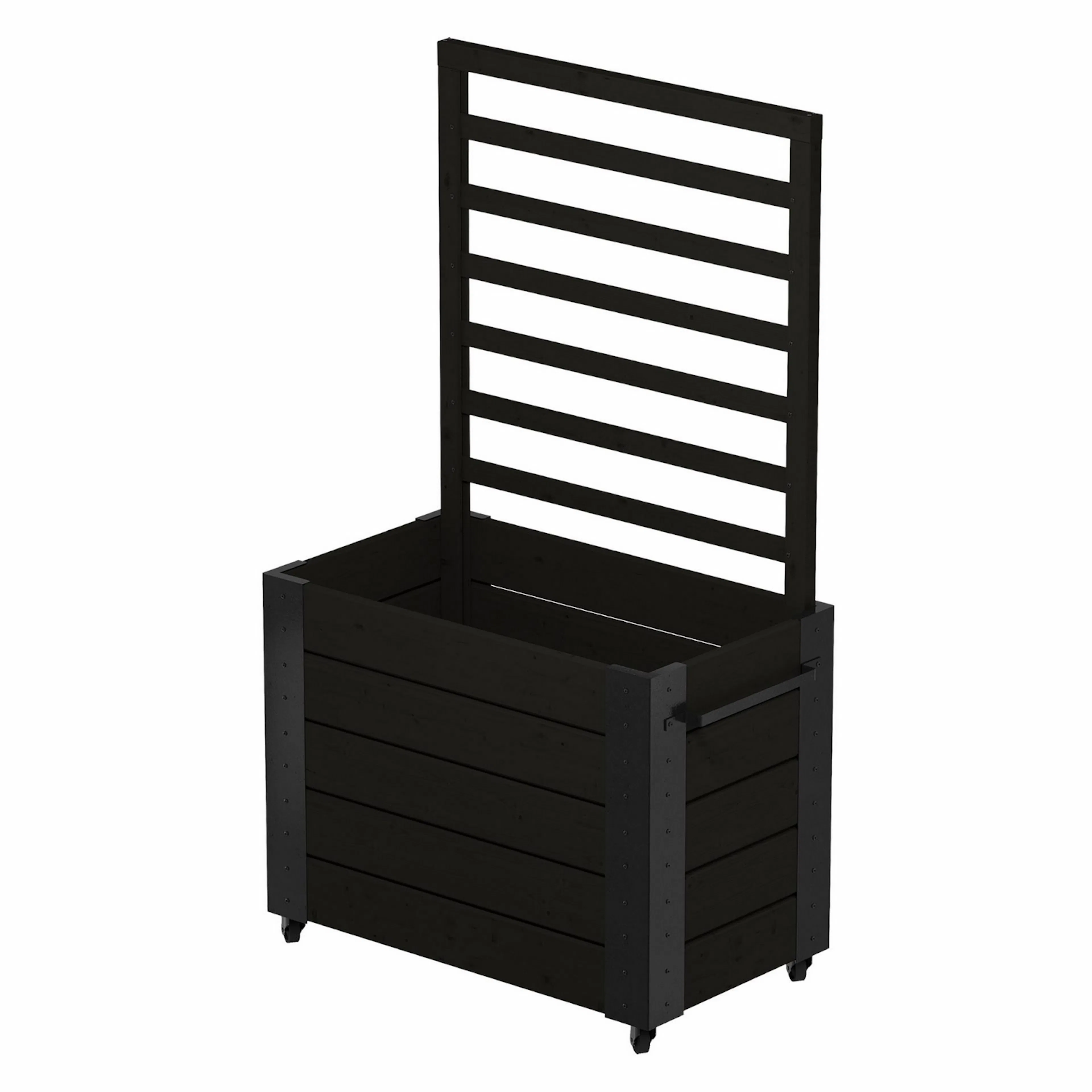 Blomsterkasse PLUS Cubic med Espalier og Hjul