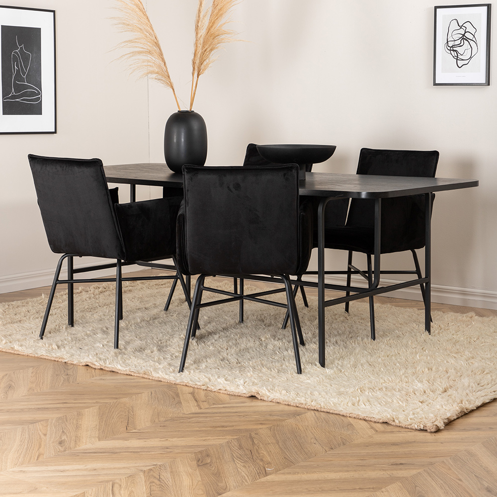 Spisegruppe Venture Home Chicago med 4 Annika Stoler