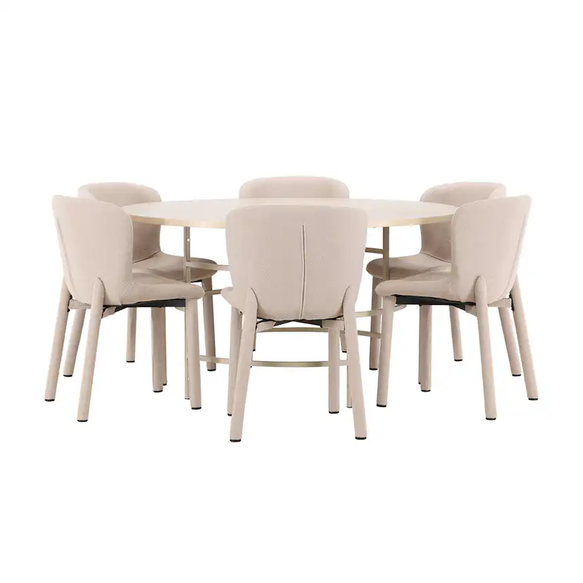Spisegruppe Venture Home Copenhagen Ø140 cm med 6st Astoria Spisestoler