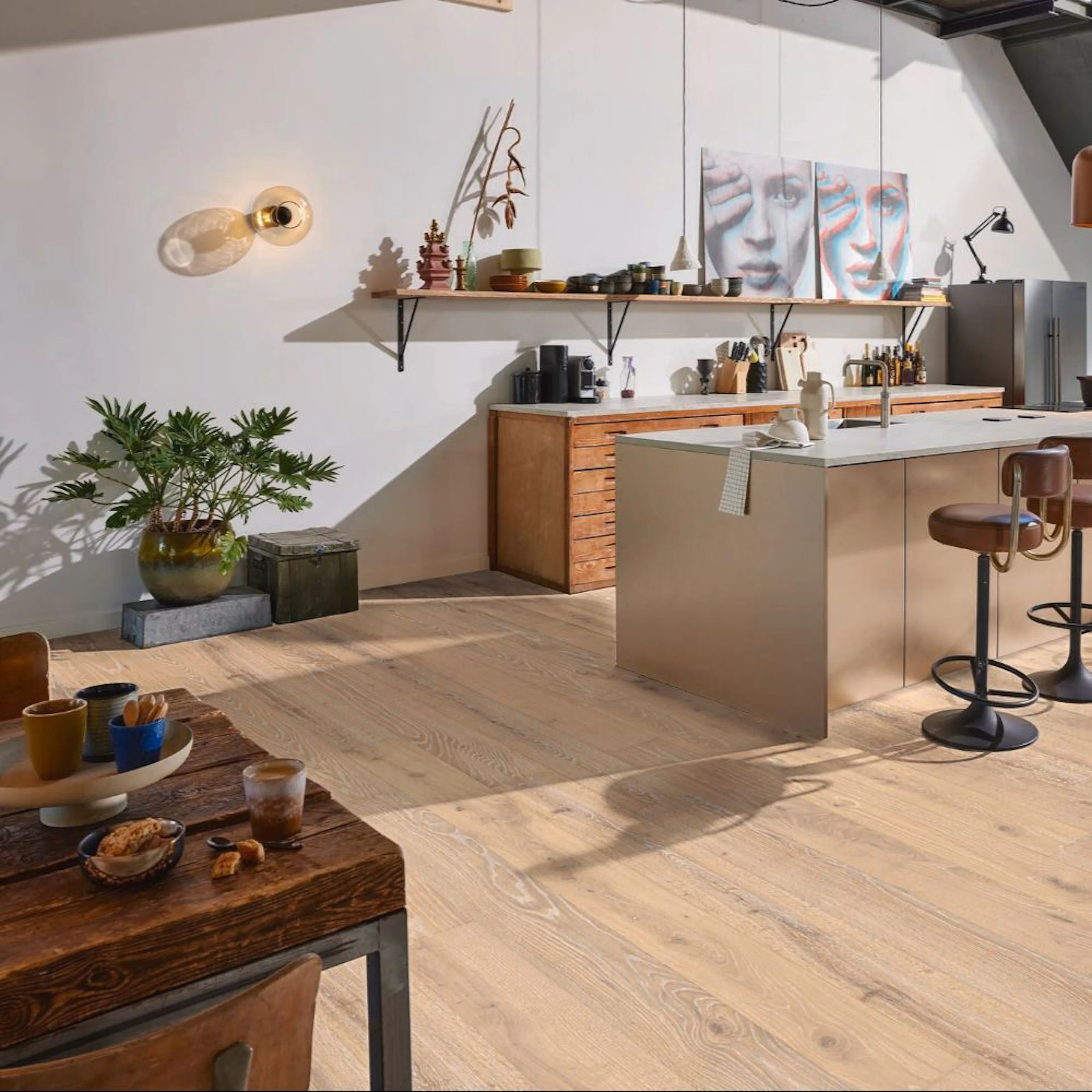 Trägolv Natureflex HD 100 Limed light white oak lively 20016