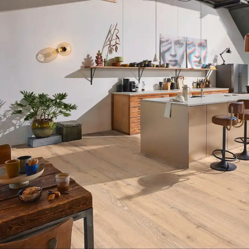 Trägolv Natureflex HD 100 Limed light white oak lively 20016