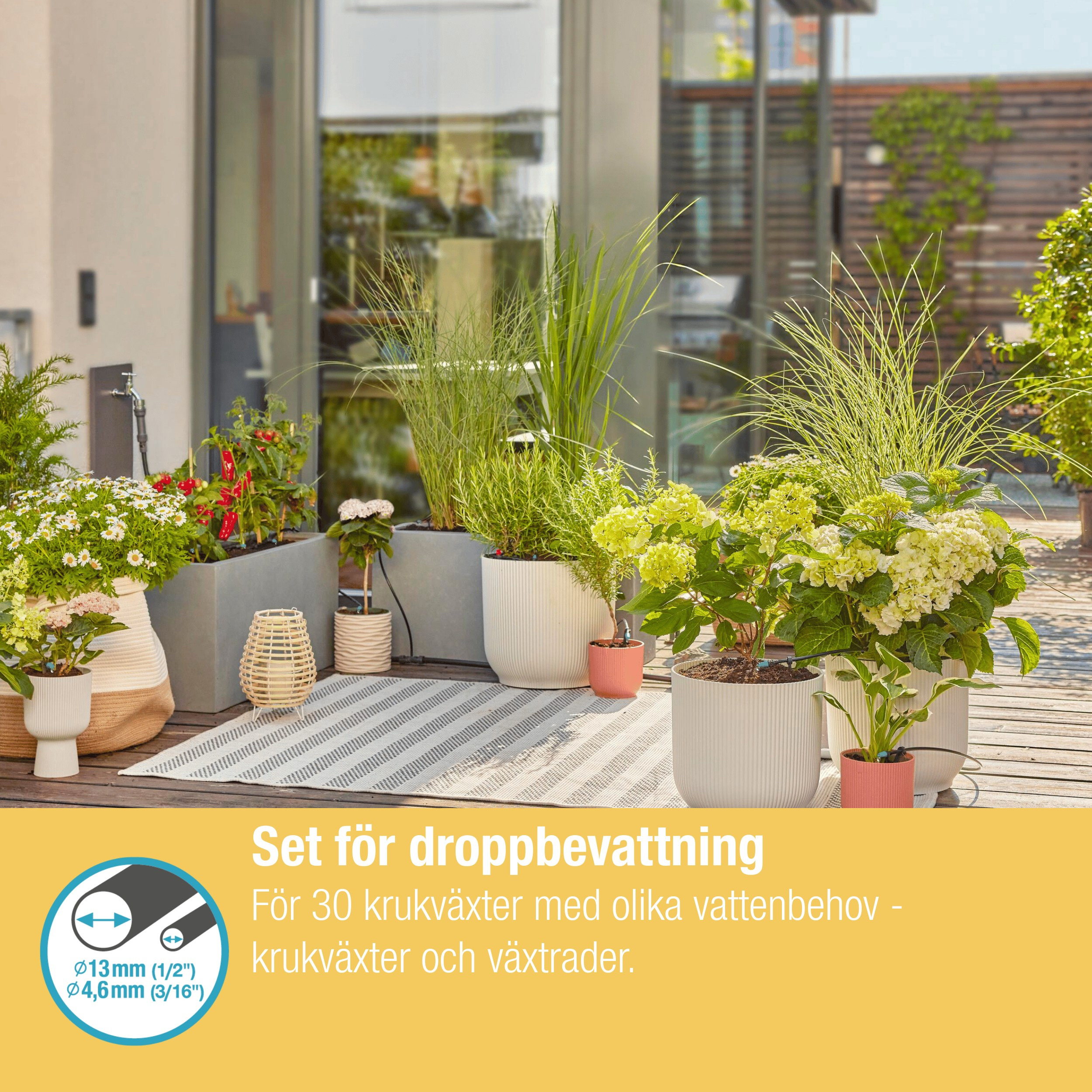 Startsett Gardena Micro-Drip Terrasse 30 Planter