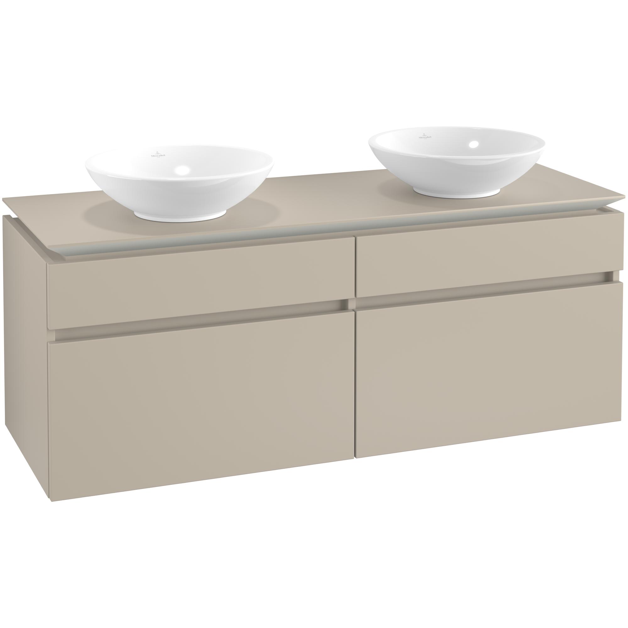 Tvättställsskåp Villeroy & Boch Legato 1400 med 4 Lådor för Två Ytmonterade Tvättställ | badrum - badrumsmobler - tvattstallsskap-och-kommod | KakelKungen