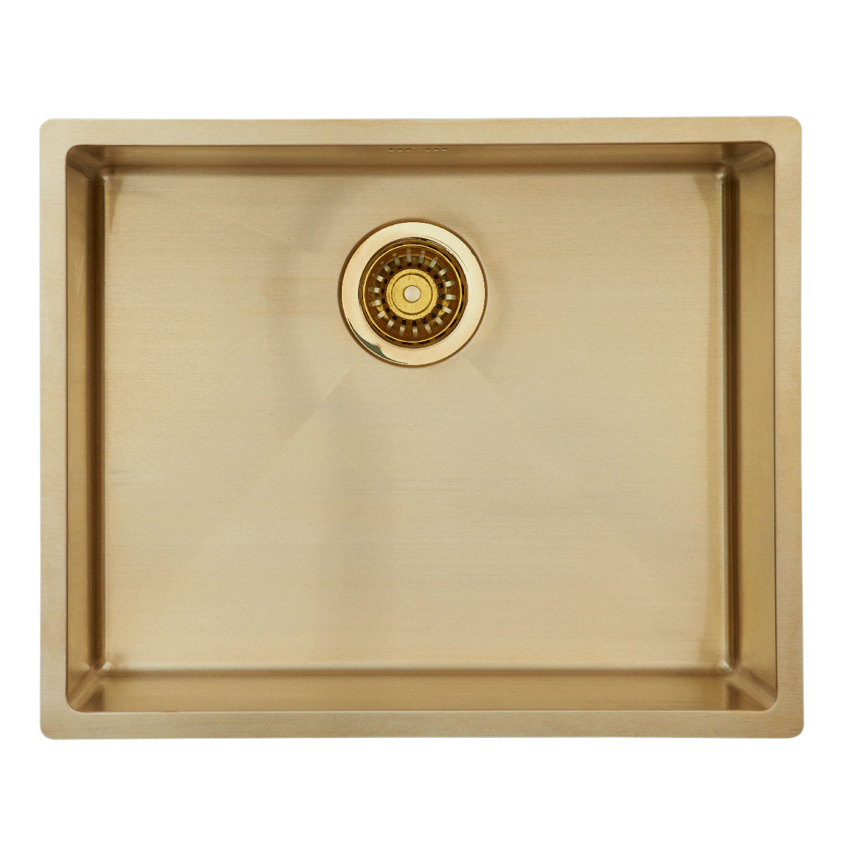 Lavabo Kubus 500 Soft, massiv messing Farge: Massiv Messing, Overflate: Børstet