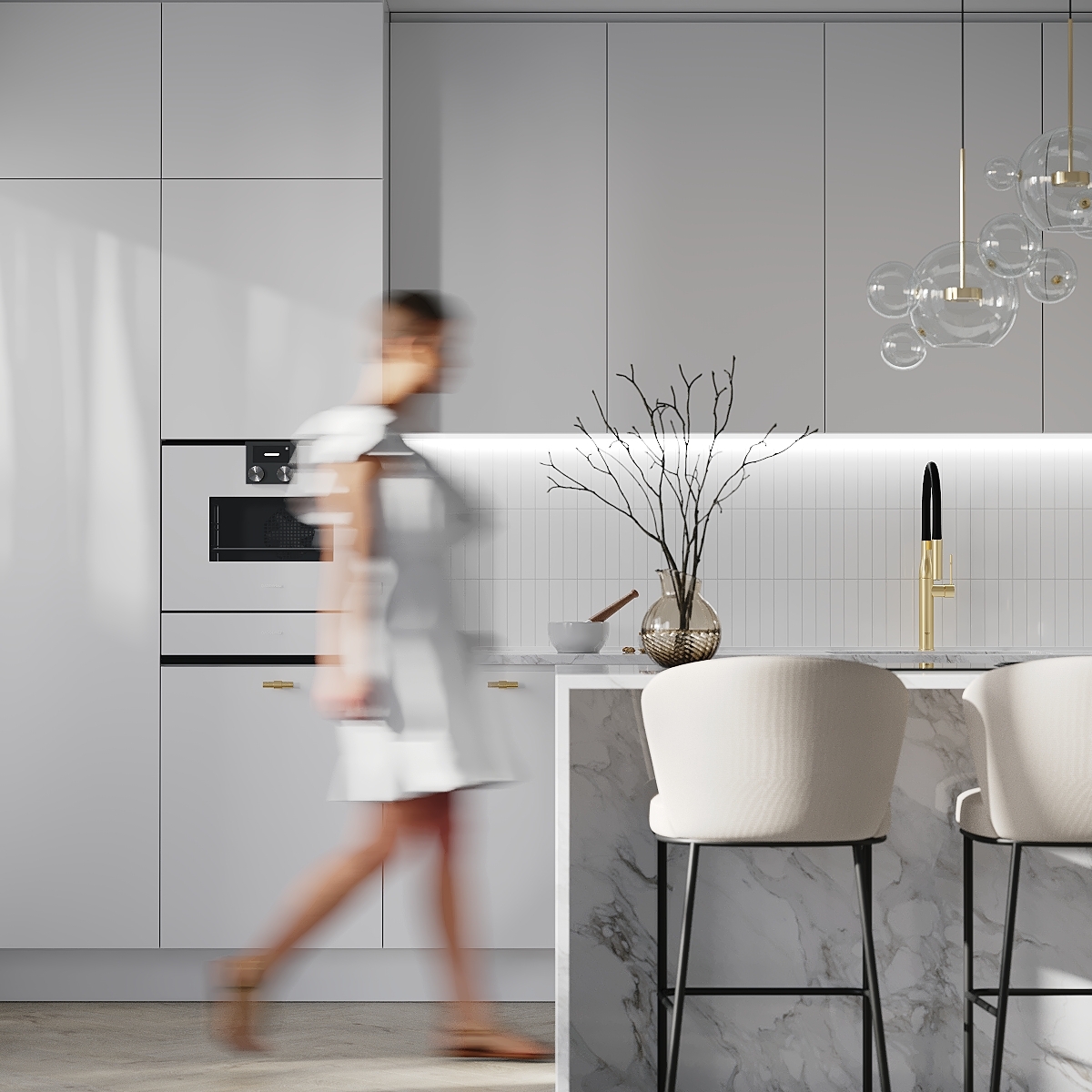 Kitchen Board Fibo 2094-KM0420 S White