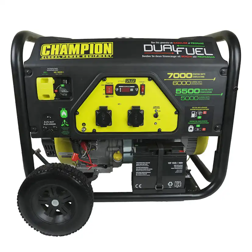 Strømaggregat Champion Generators CPG7500E2 7kW 1-fas Dual Fuel
