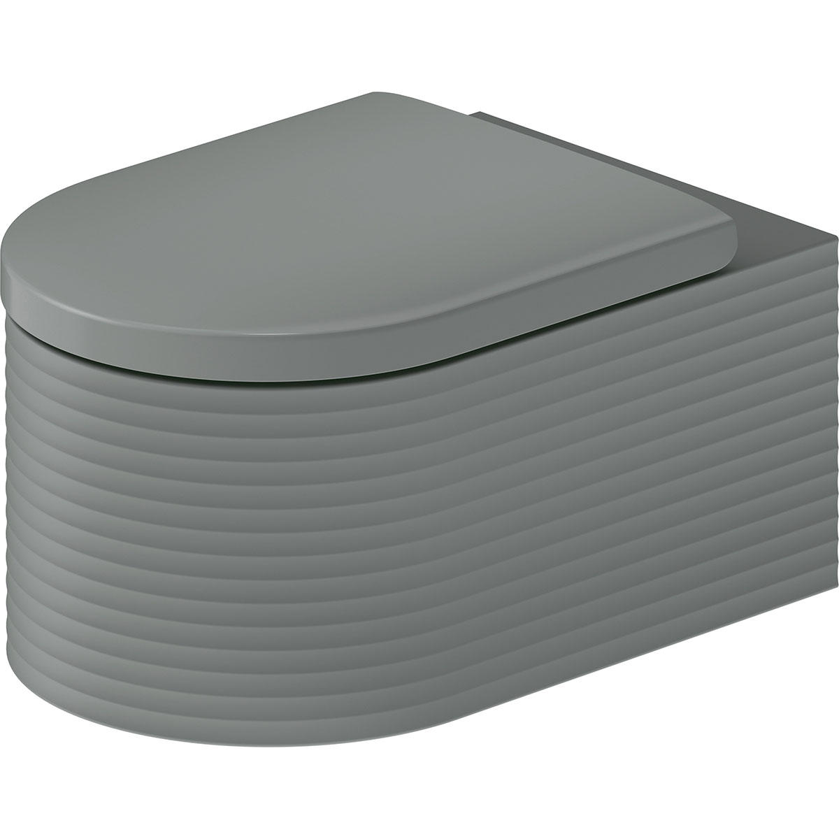 V&auml;ggh&auml;ngd Toalettstol Duravit Millio Grooves