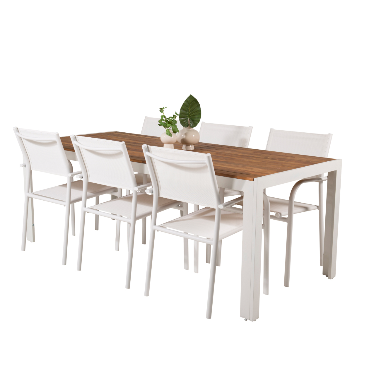 Spisegruppe Venture Home Bois med 6 Santorini Stoler