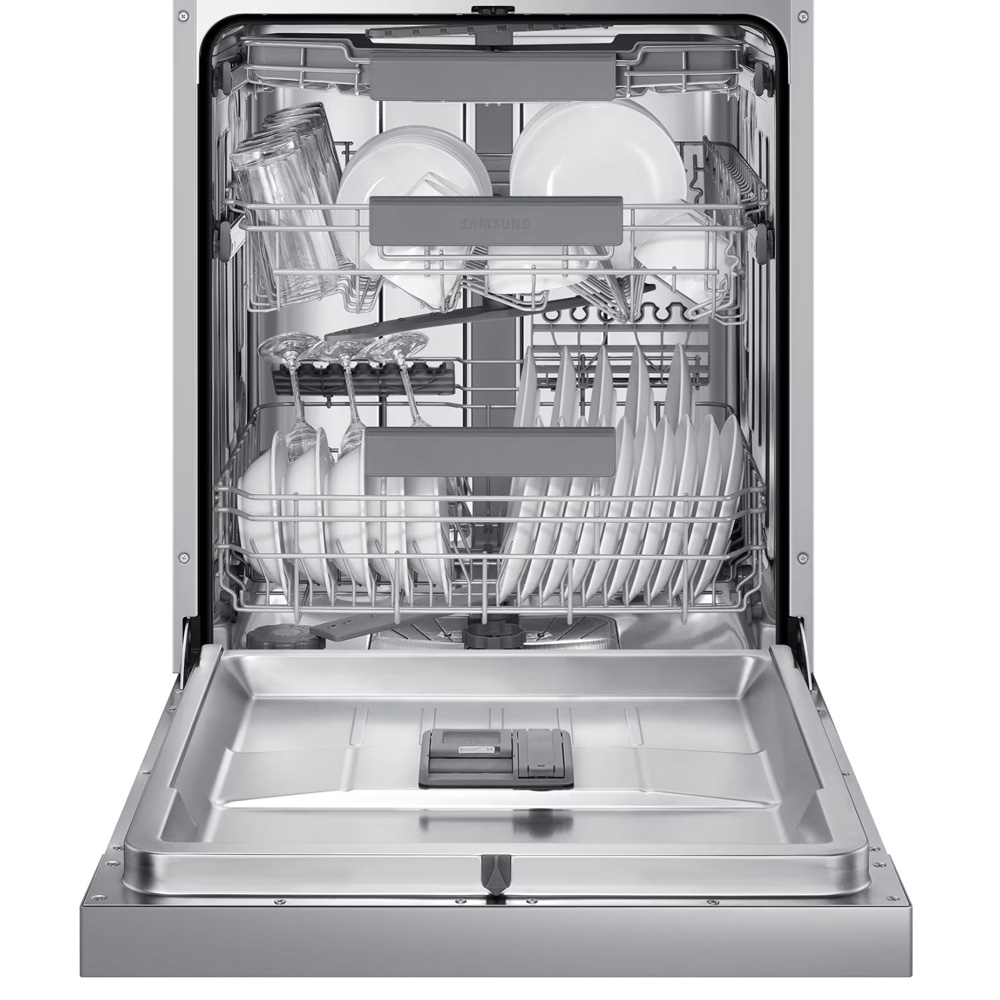 Frittstående Oppvaskmaskin Samsung DW60A6092US/EE Rustfri med Auto Open och Aqua Stop