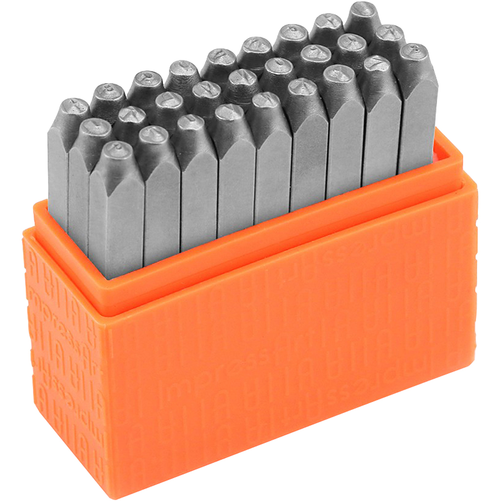 Stempler Creativ Company Store Bokstaver Str 3 mm Font  Helvetica 27 stk/1 Sett