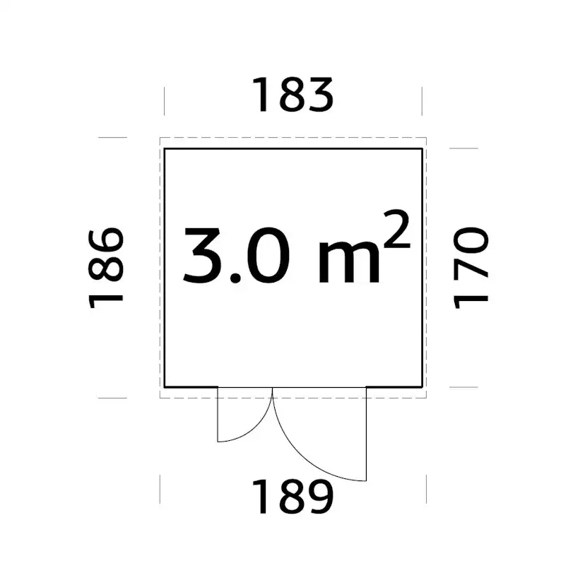 Redskapsbod Palmako Leif 3,1 m2
