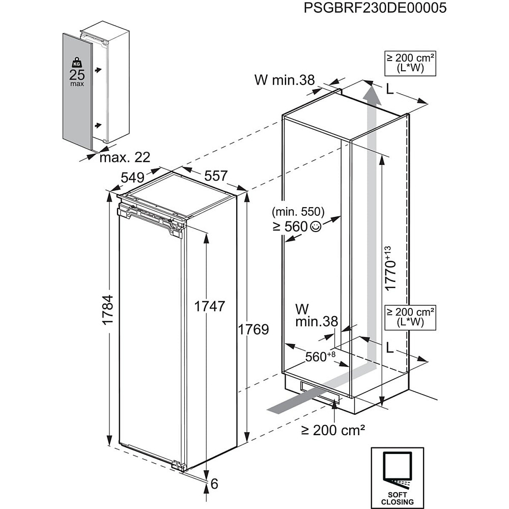 Kjøleskap Electrolux ERD6DE18C DynamicAir 310L Energi E