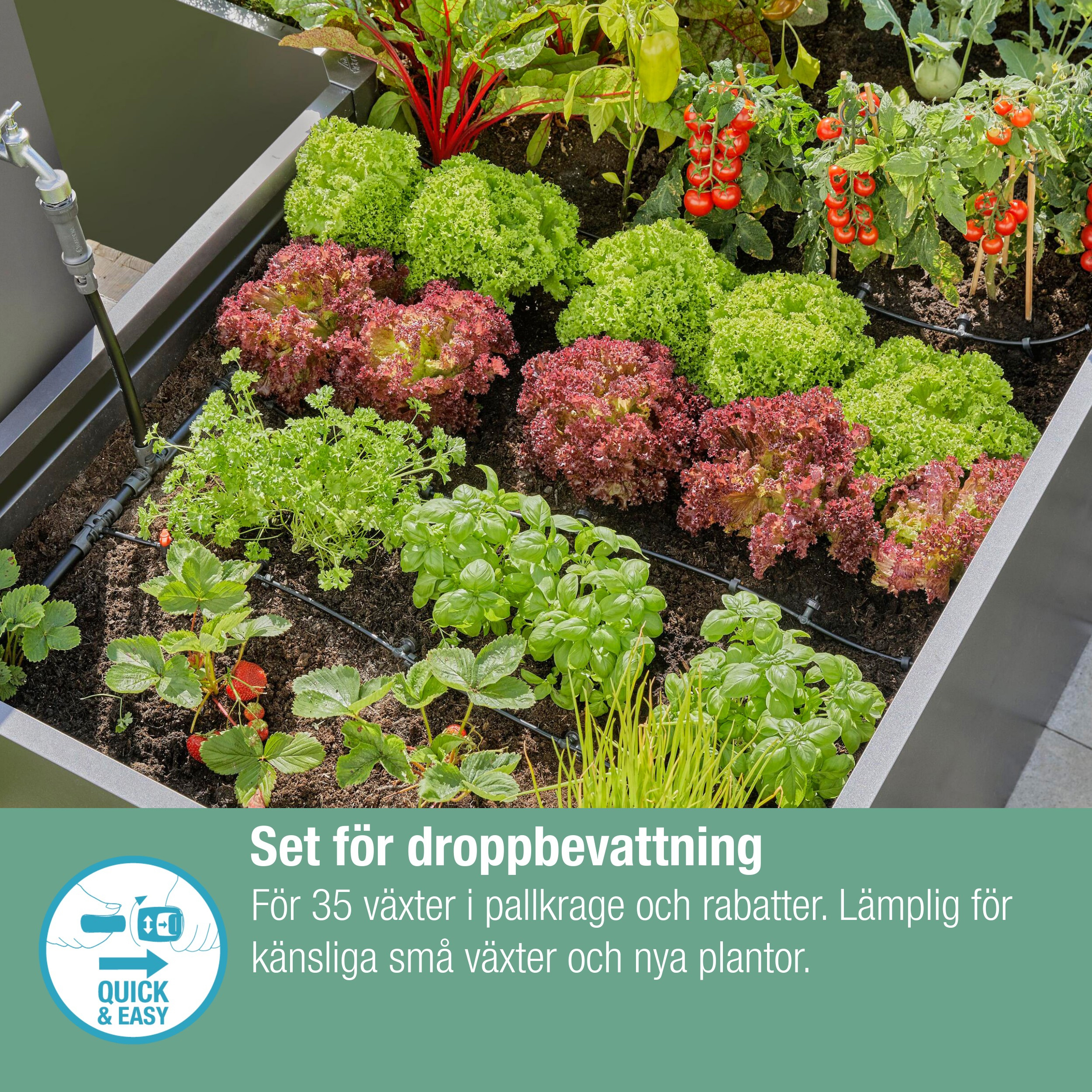 Vanningssett Gardena Micro-Drip For Pallekarmer
