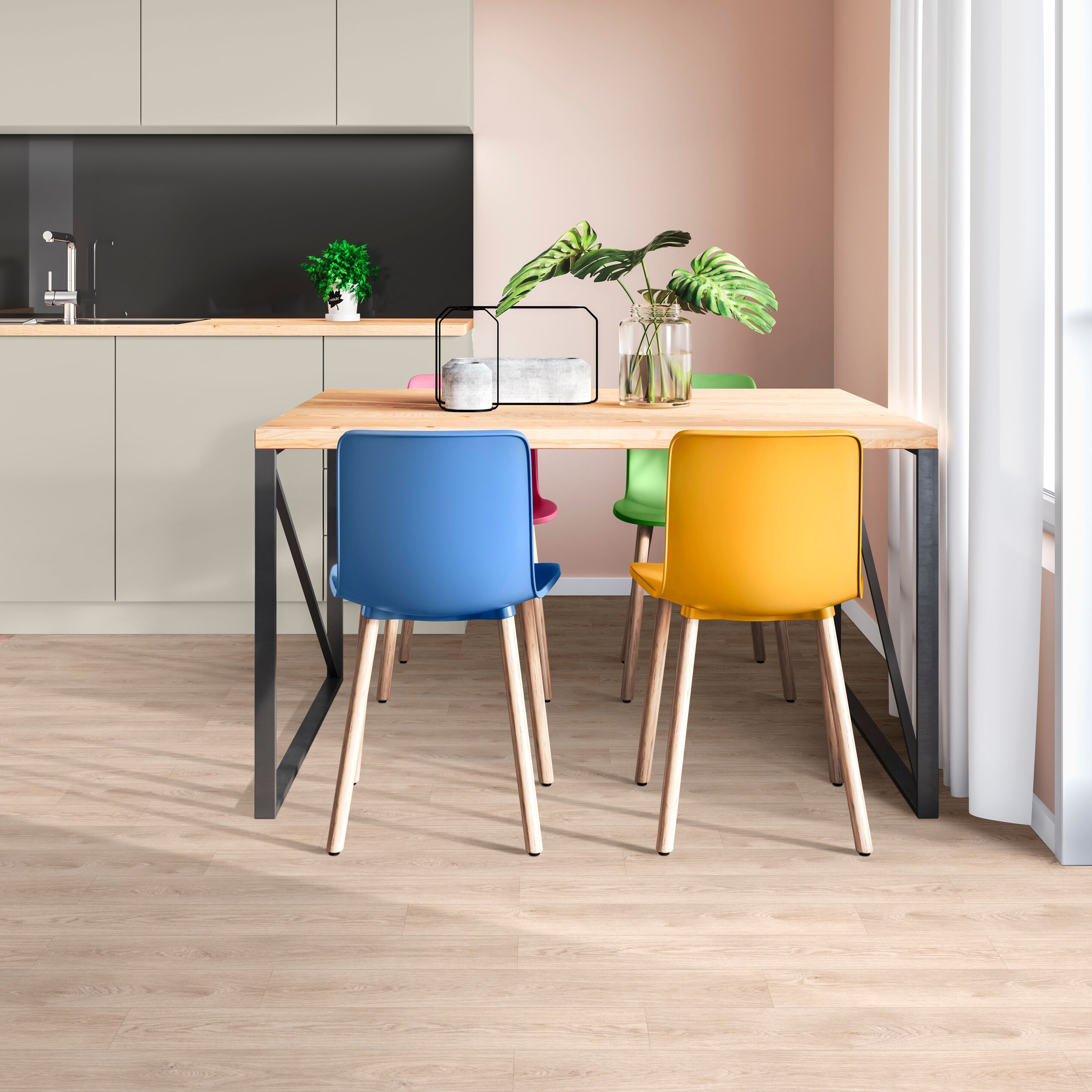 Vinylgolv Forbo Enduro Click med Klickfunktion Light timber/Beige