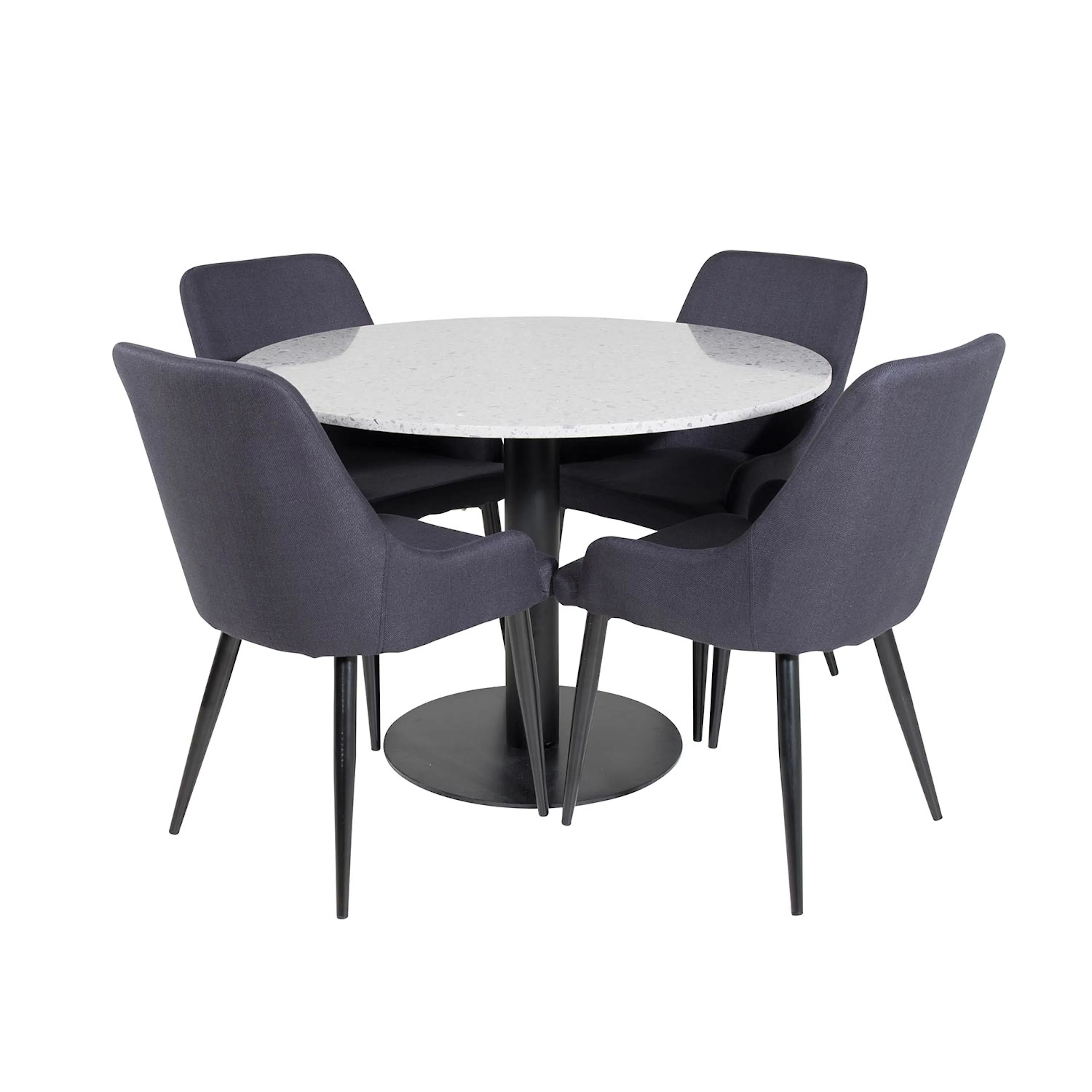 Spisegruppe Venture Home Roxanna med 4 Plake Stoler Rundt