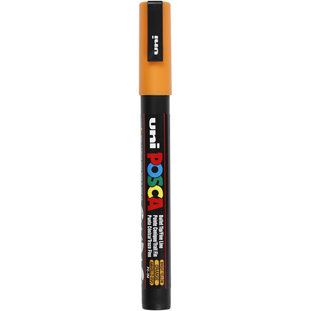 Posca Marker , bright yellow, nr. PC-3M, spets 0,9-1,3 mm, 1 Bright Yellow