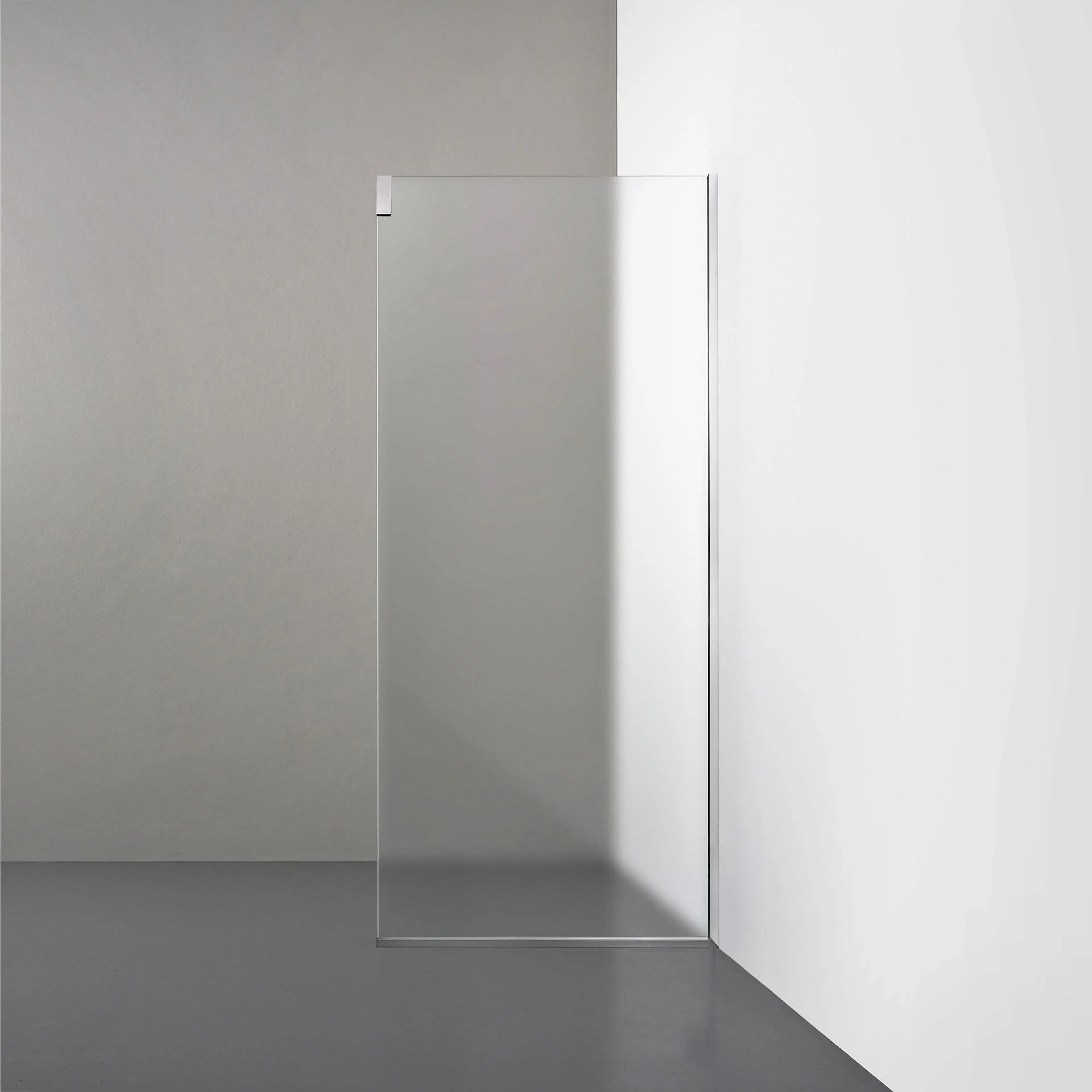 Duschvägg Rooh R3 800, Frostat, Polerad Aluminium
