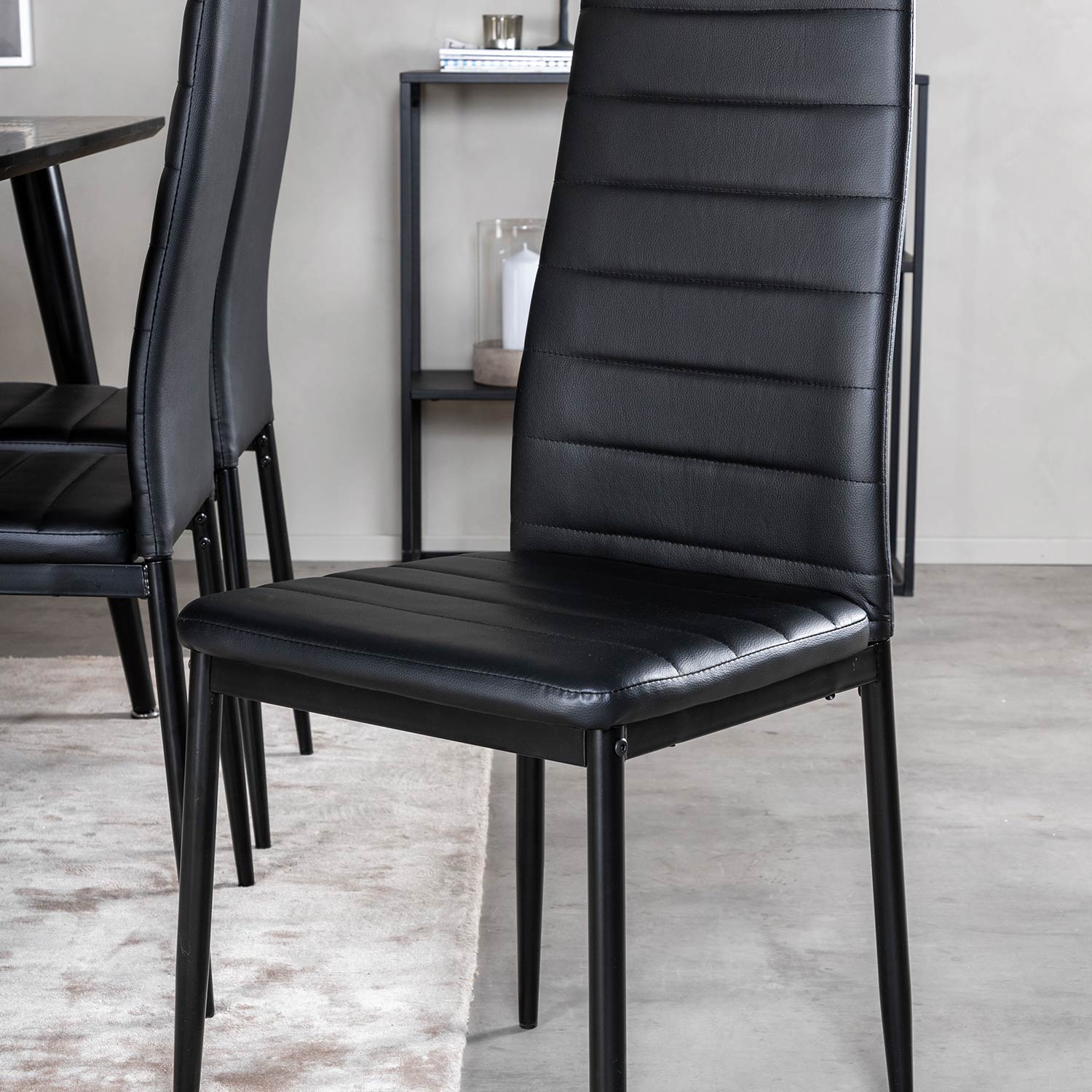 Spisegruppe Venture Home Dipp med 6 Slim Stoler