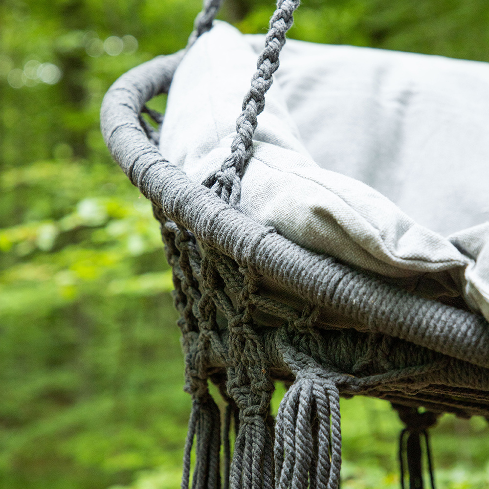 Hamtic Swing Steel/Fabric - Grey / w pillows Grå
