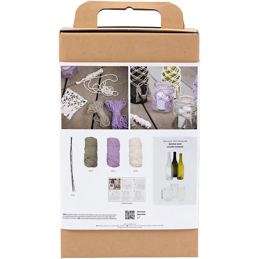 Hobbysett Creativ Company DIY Kit Glassdekorasjon Makramè