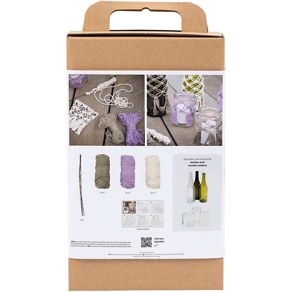 Hobbysett Creativ Company DIY Kit Glassdekorasjon Makramè