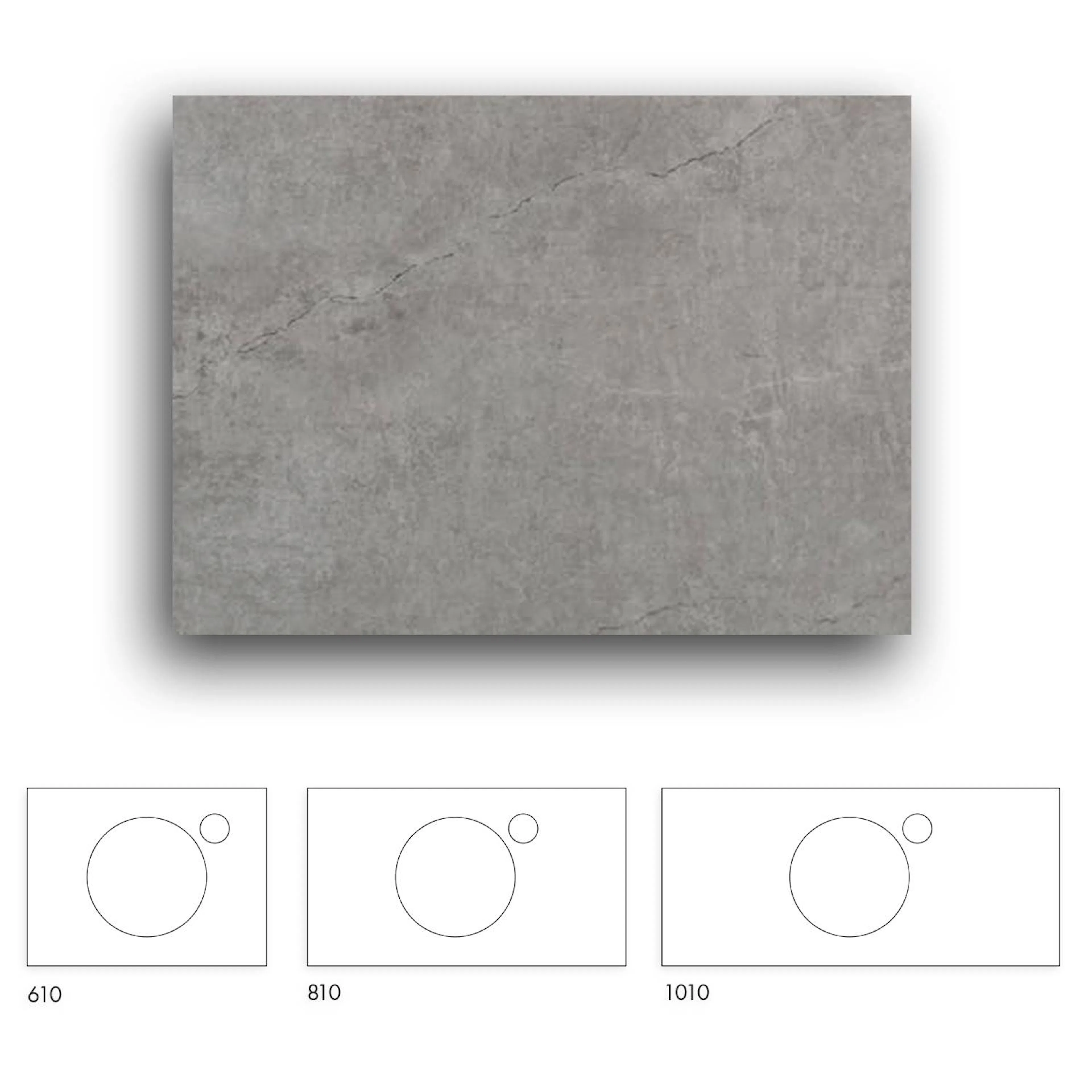 Bänkskiva Macro Design Crown+ Dekton 810 till Tvättställsskåp Crown