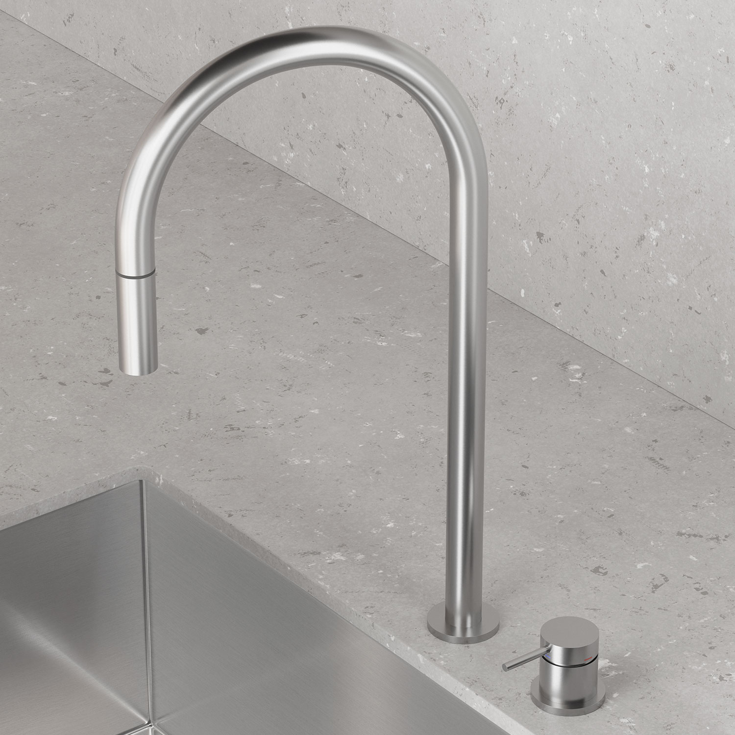 Kjøkkenbatteri Scandtap Steel Harmonized K2P