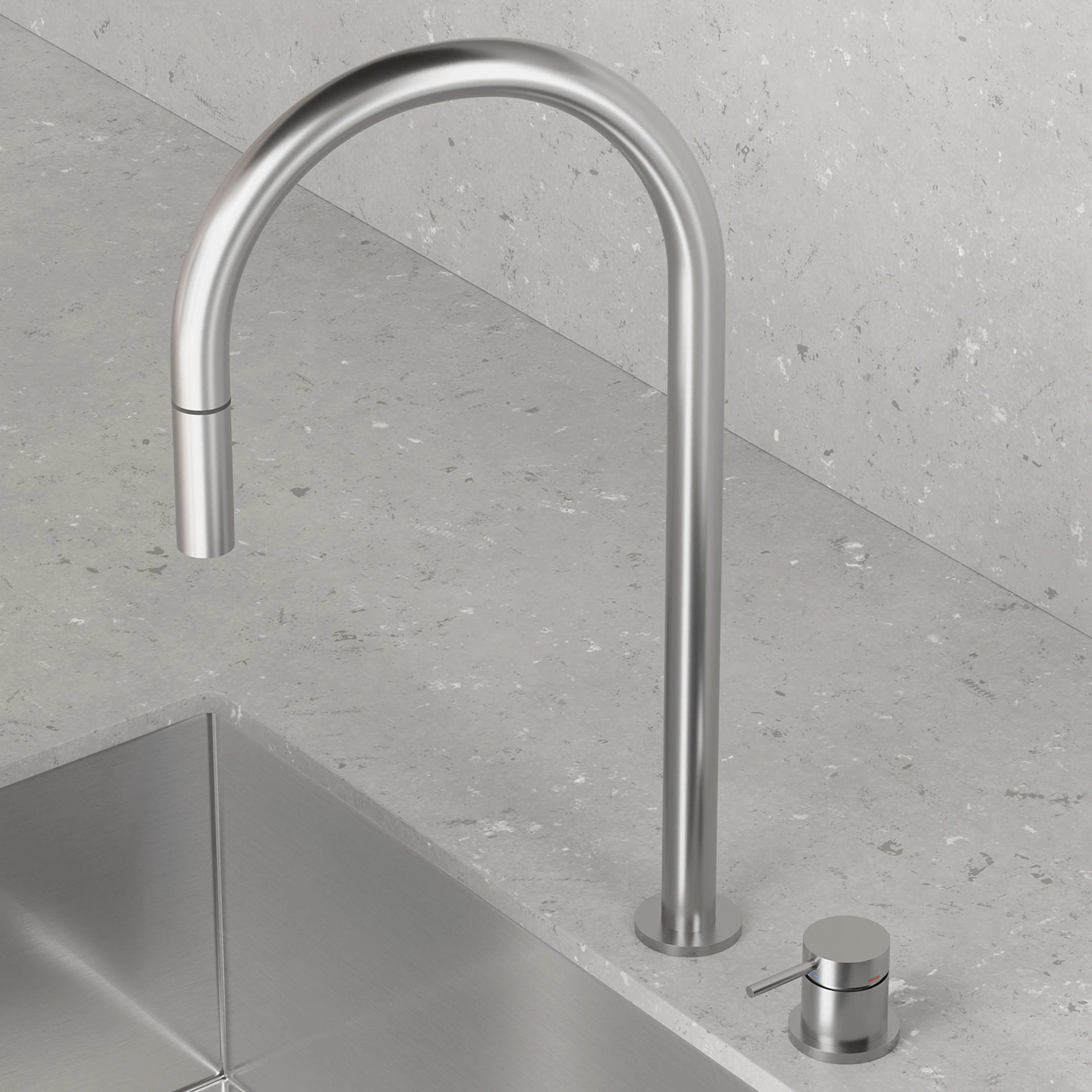 Kjøkkenbatteri Scandtap Steel Harmonized K2P