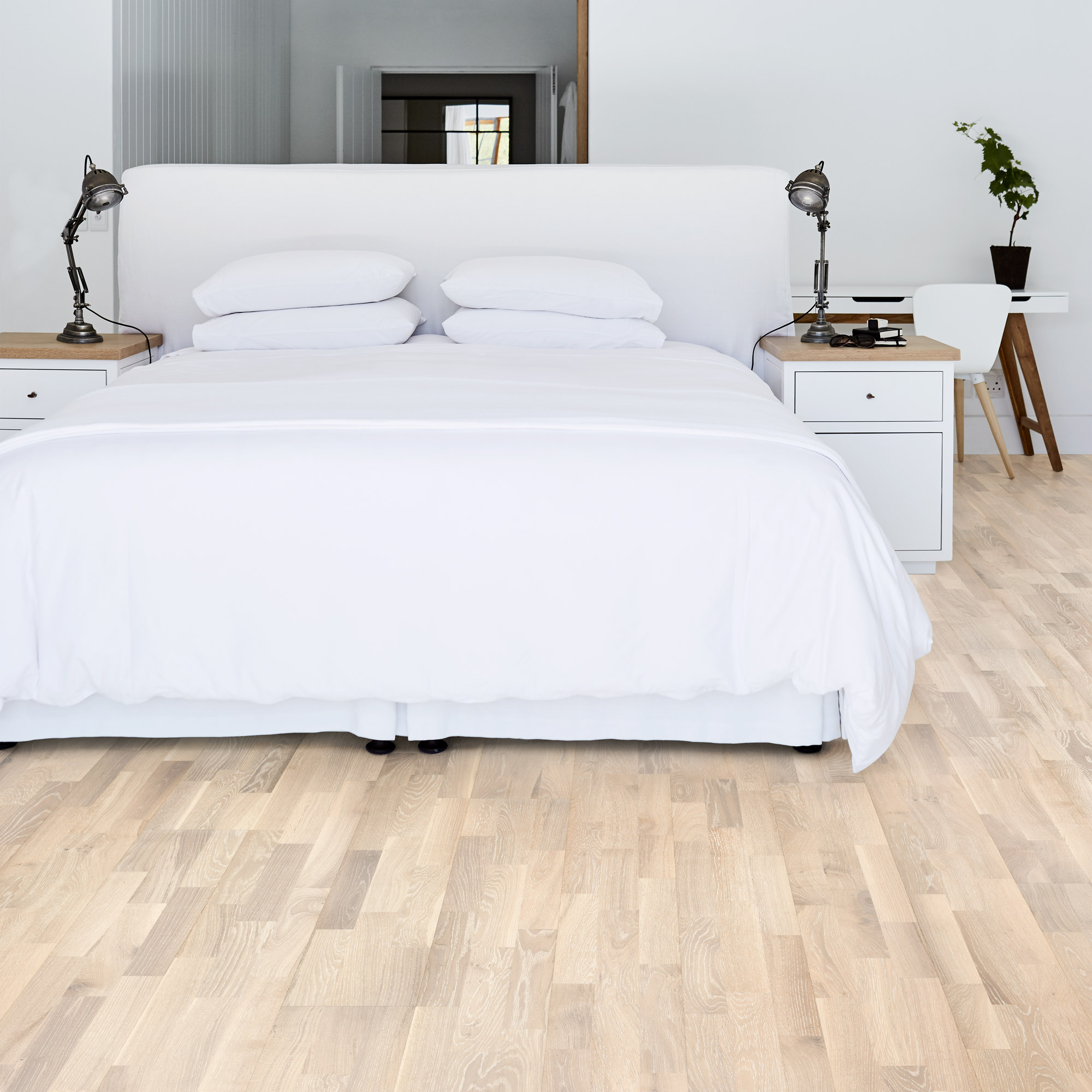 Parkett Kährs Harmony Pale Mattlakkert Eik 3-Stav