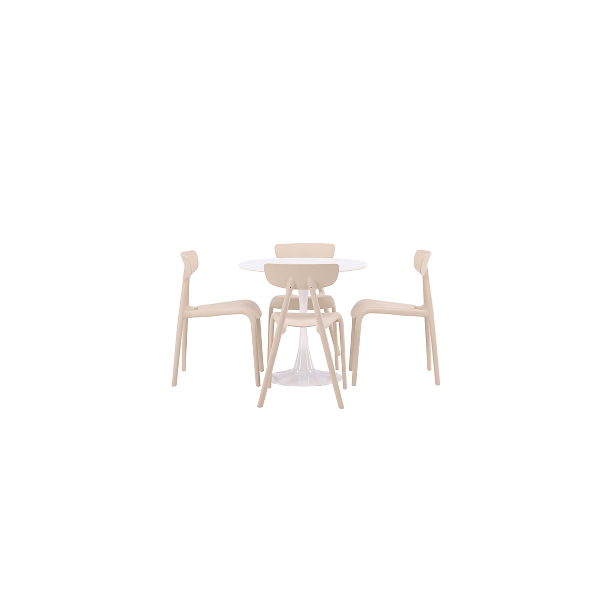 Spisegruppe Venture Home Hamden Ø80 cm med 4 Ursholmen Stoler