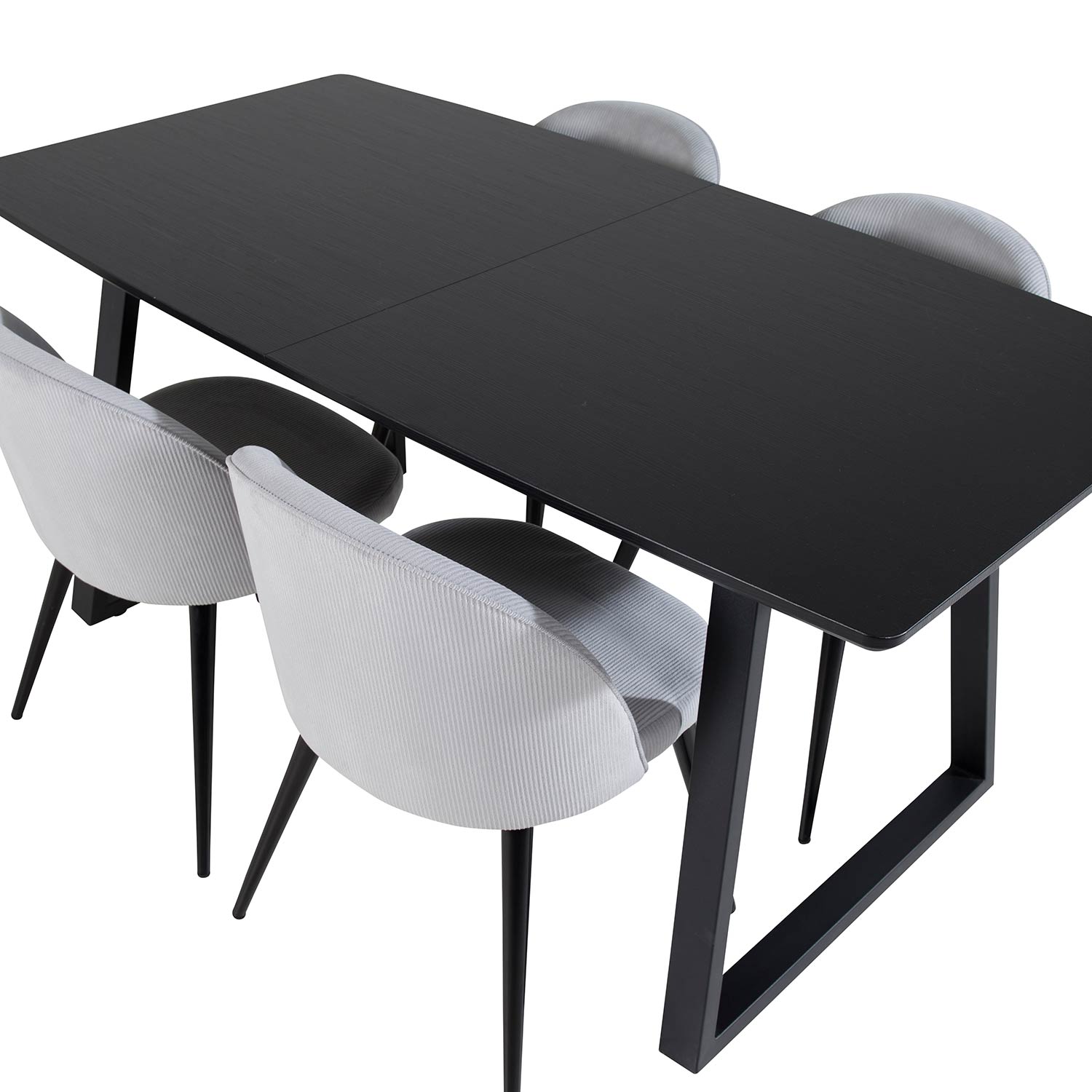 Spisegruppe Venture Home Ina med 4 Valentina Stoler Manchester