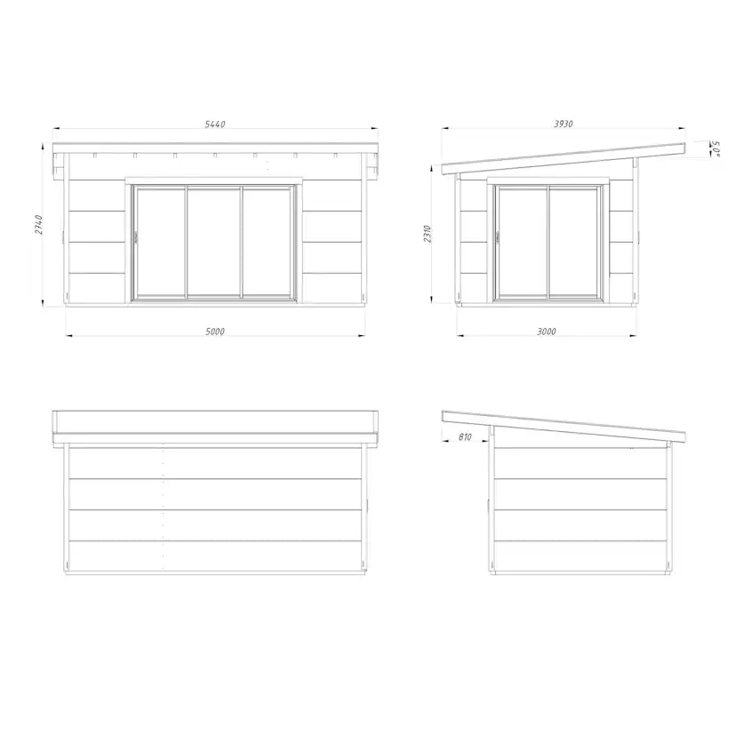 Hagestue Palmako Grace 14,1 m2 Slide Plus