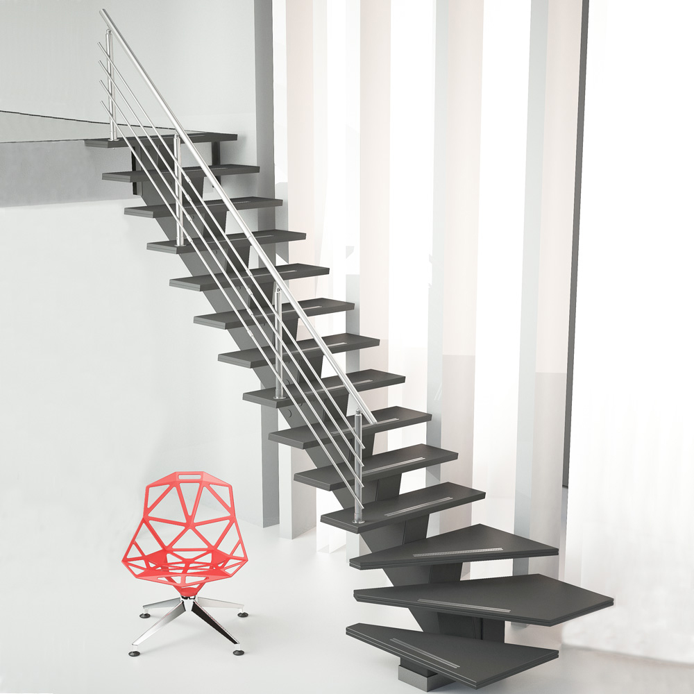 Plassbesparende Trapp Byggera Gomera L-form Design 1