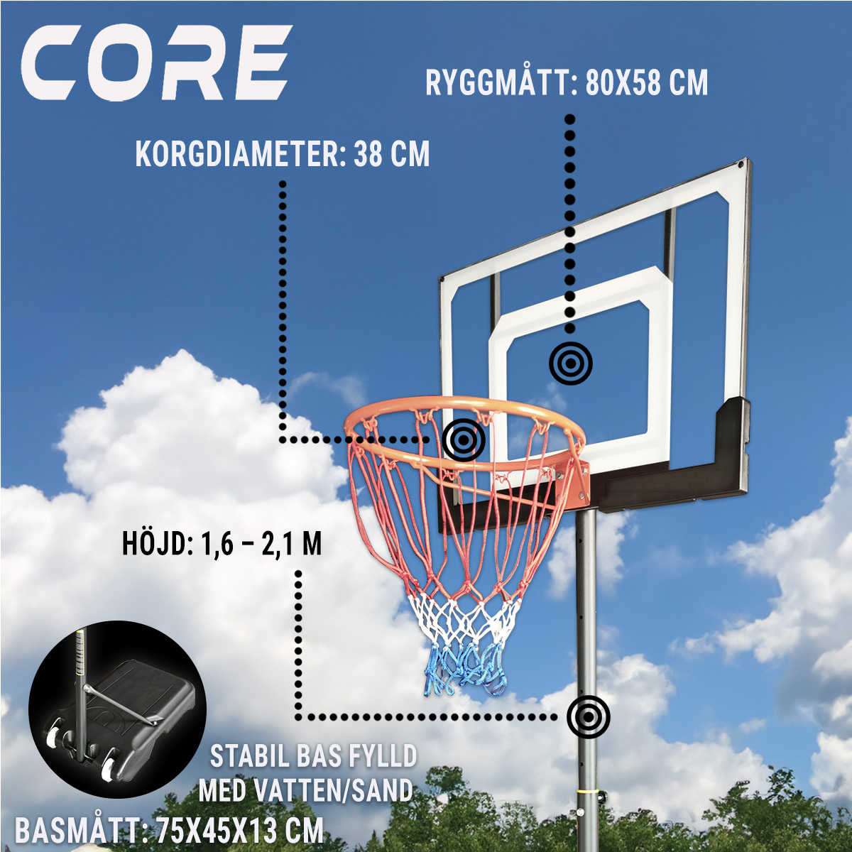 Basketkurv Core for Barn 1,6-2,1m