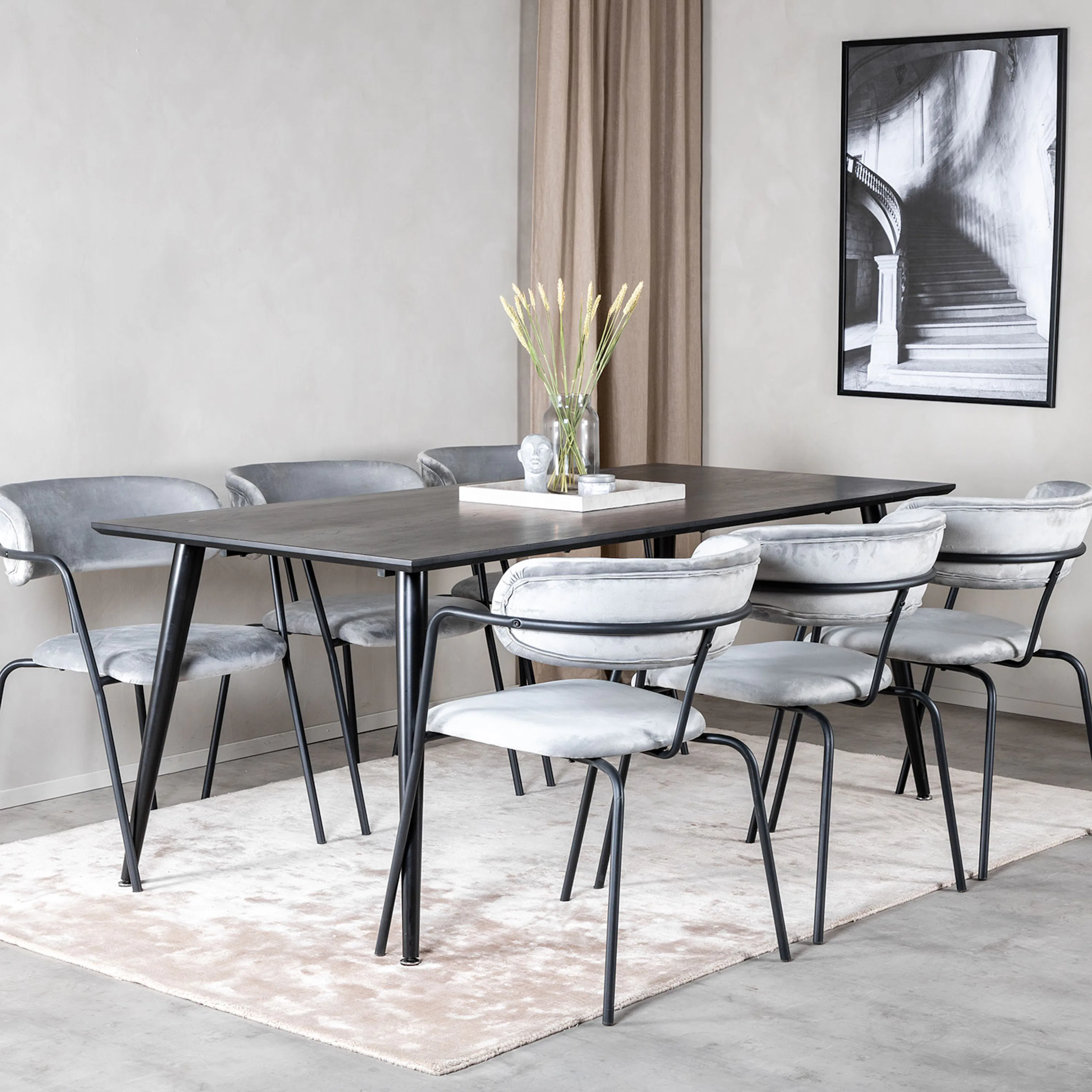 Spisegruppe Venture Home Dipp med 6 Arrow Stoler