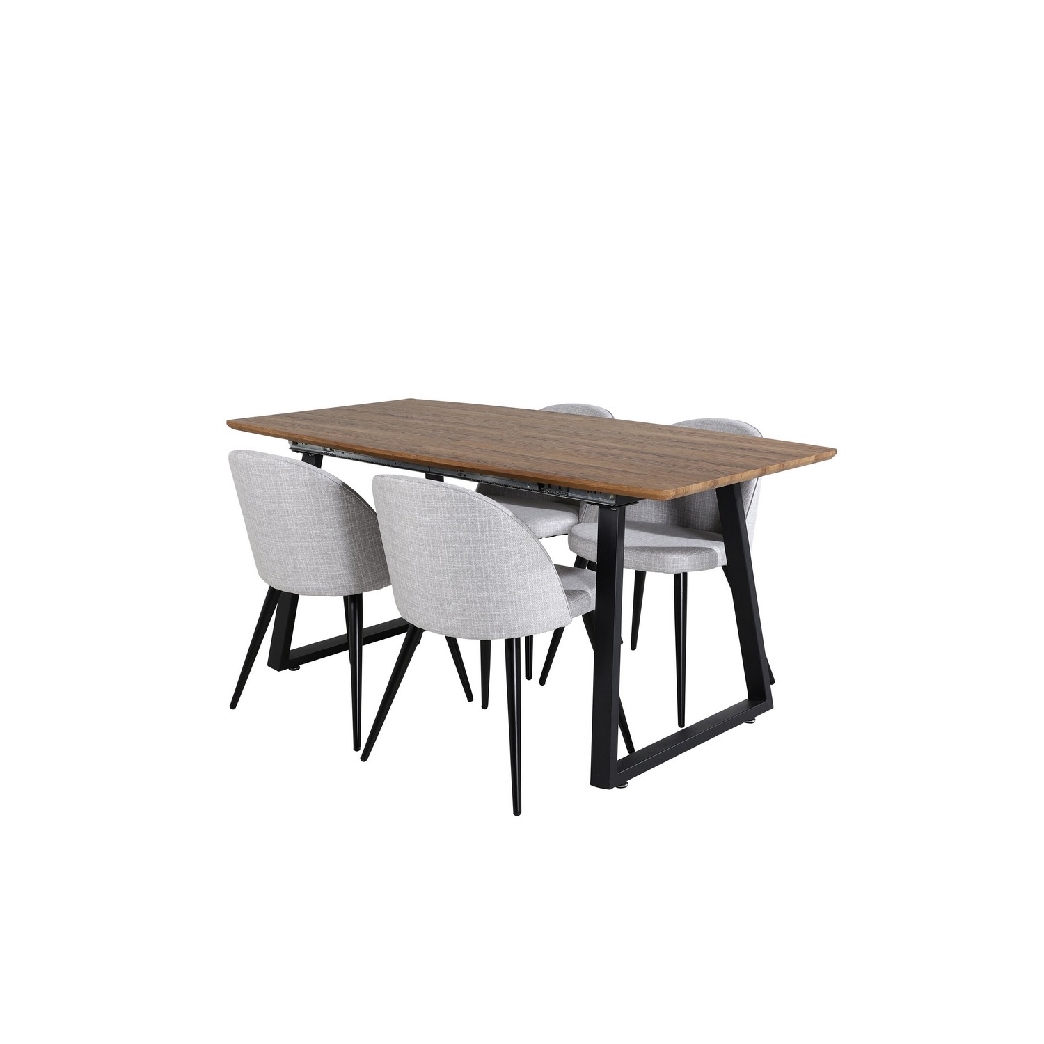 Spisegruppe Venture Home Ina med 4 Valentina Stoler Polyester