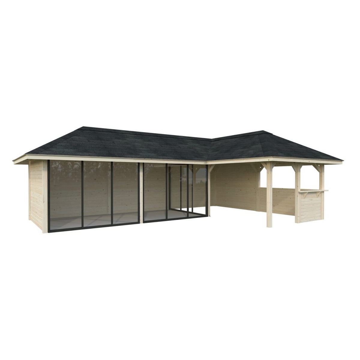 Hagestue Palmako Bianca 33,2 m2 Sett 220 Slide
