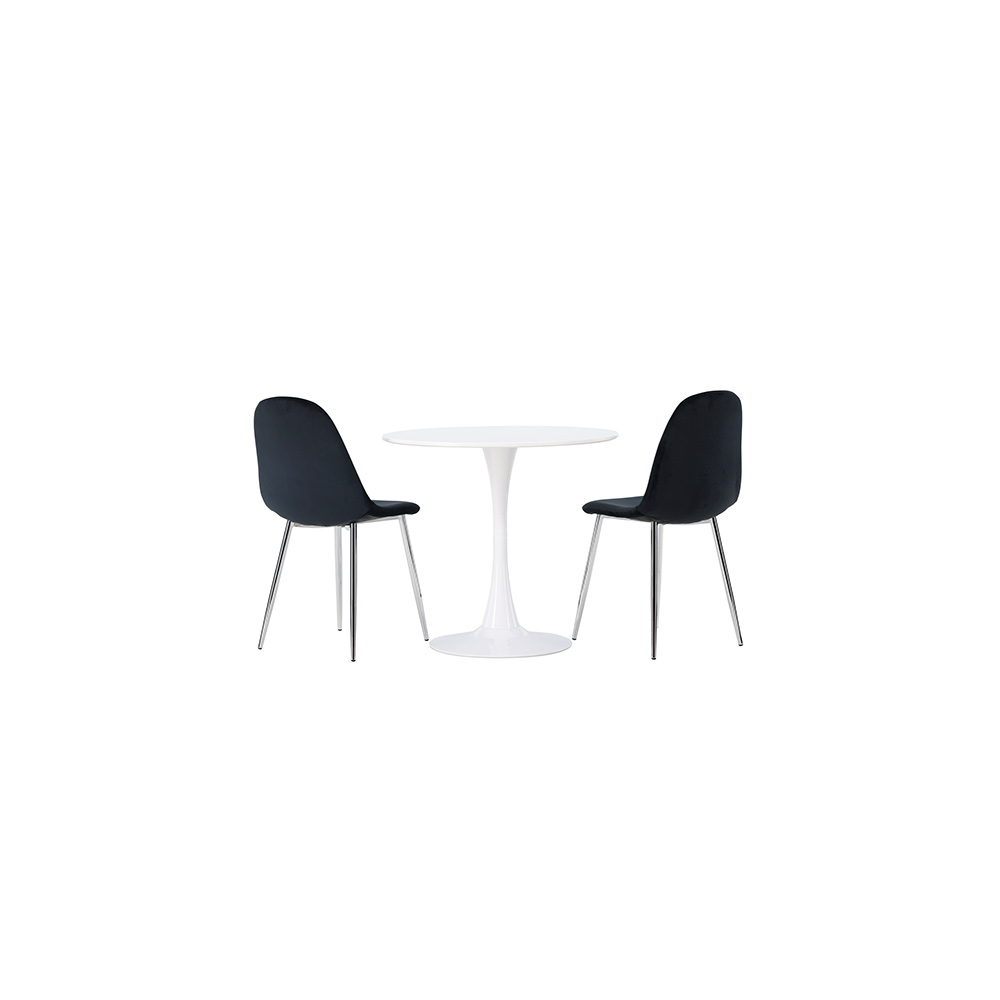 Spisegruppe Venture Home Hamden Ø80 cm med 2 stk Polar Stoler