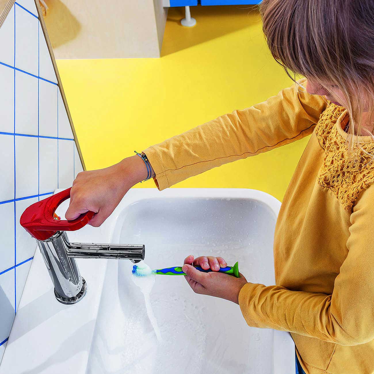 Tvättställsblandare Gustavsberg O.novo Kids Krom/Röd Krom/Röd