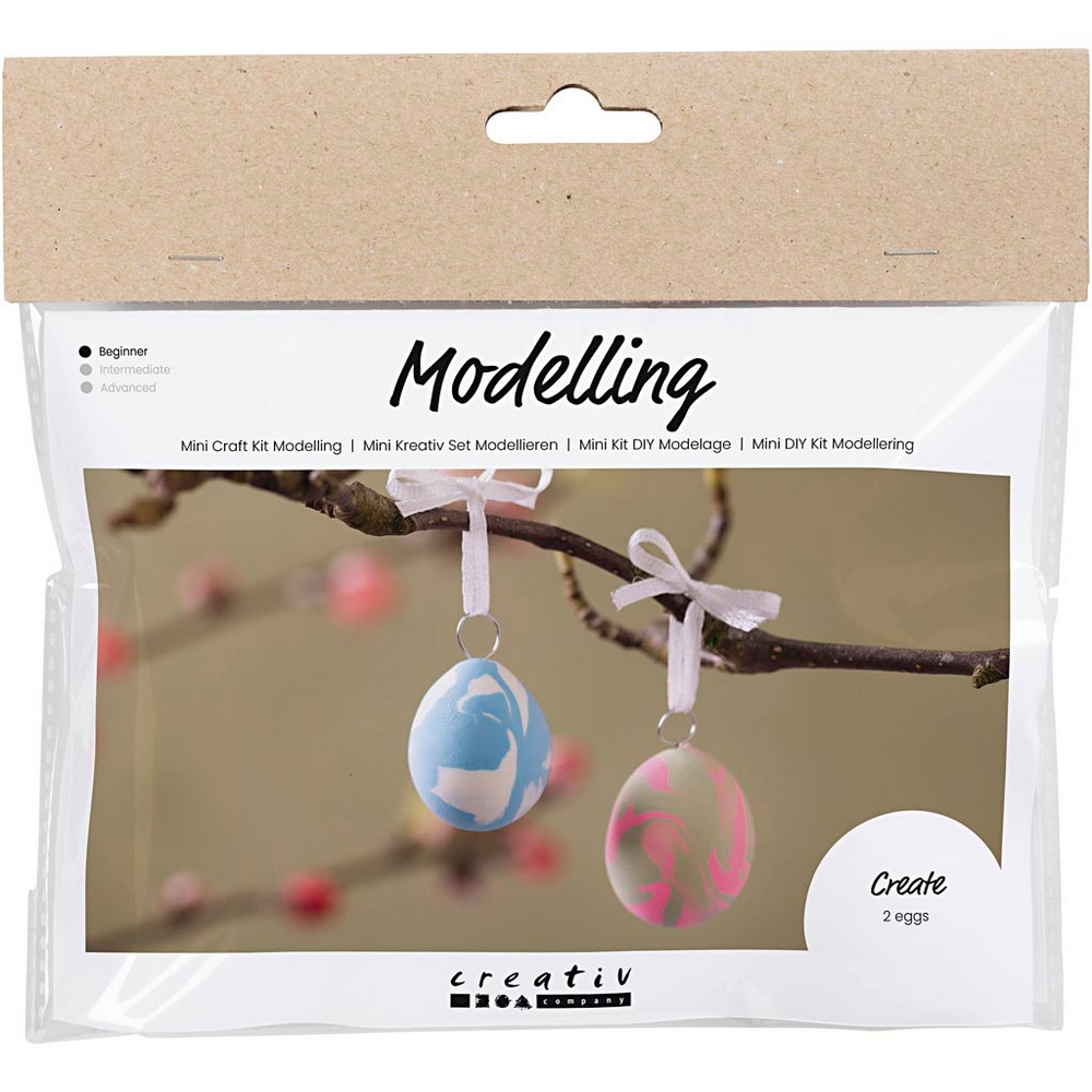 Hobbysett Creativ Company Mini DIY Kit Modellering Marmorerte Egg
