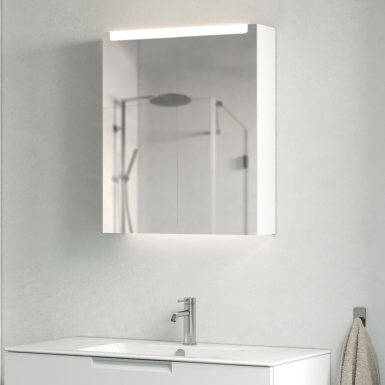 Speilskap Macro Design Crown med Innfelt LED-belysning