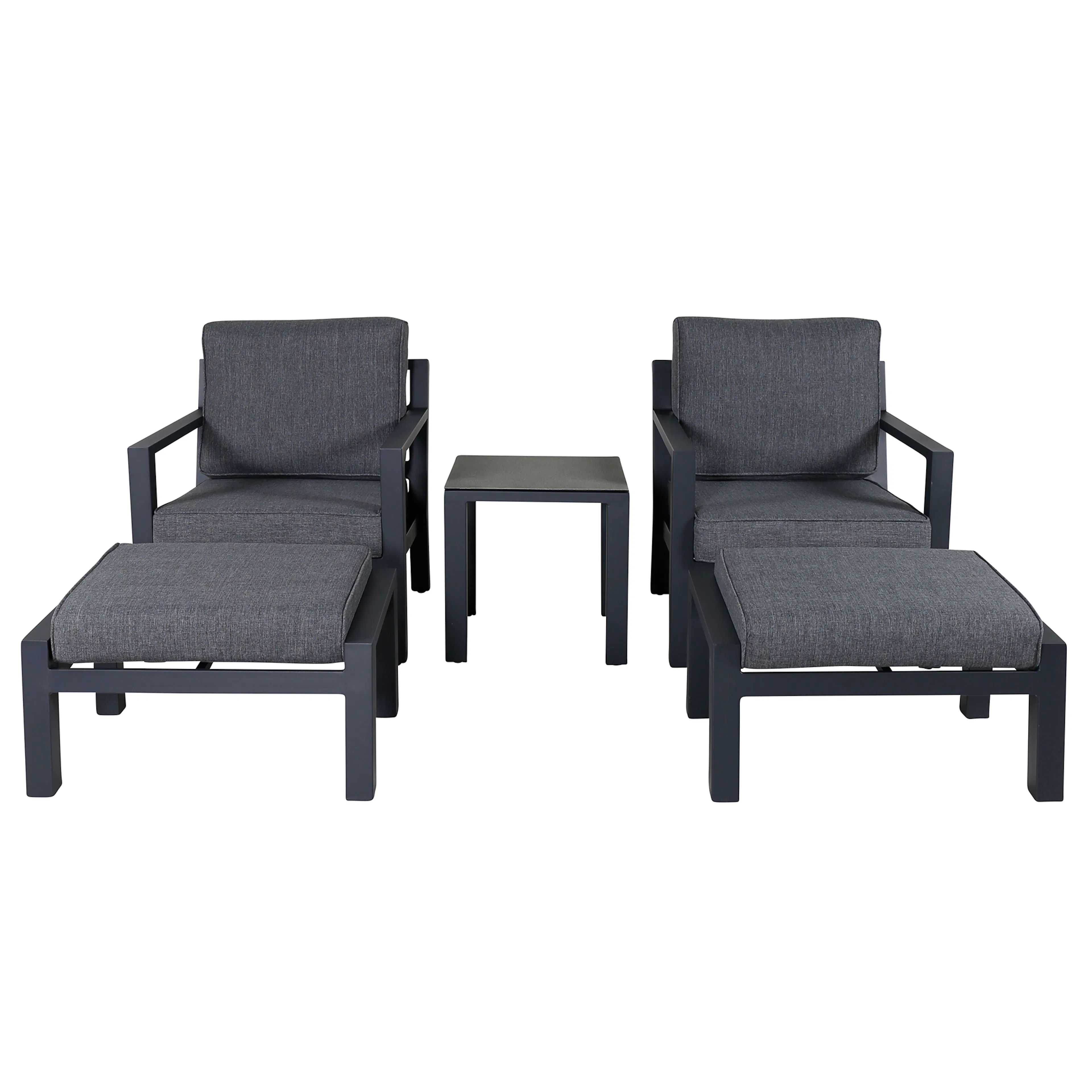 Barcelona Lounge set - Black Sort
