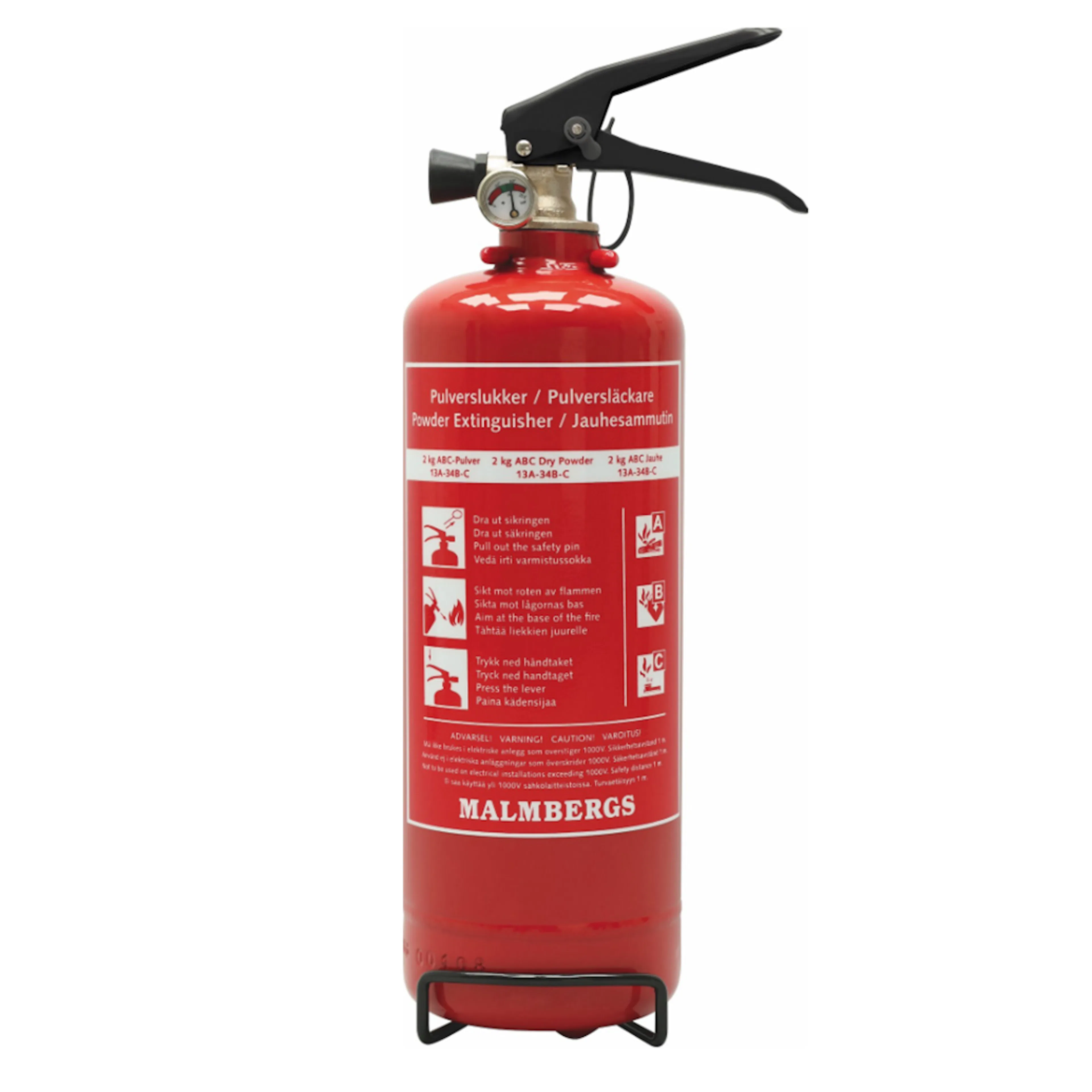 Brannslukningsapparat Malmbergs ABC Pulver 2 Kg