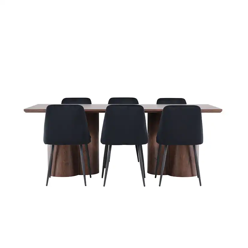 Spisegruppe Venture Home Olivia 210 med 6 stk Night Stoler
