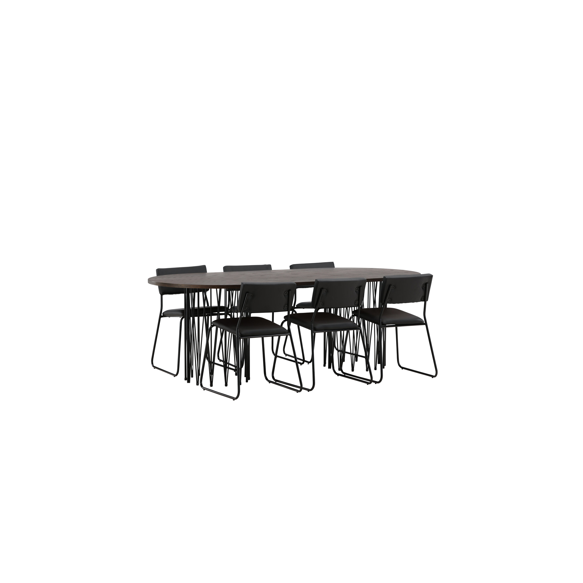 Spisegruppe furniture/fashion Stone med 6 Kenth Stoler