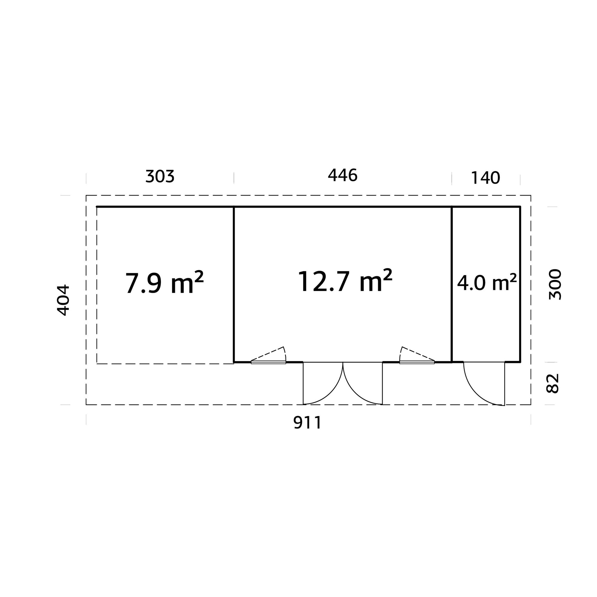 Hagestue Palmako Aurelia 25,6 m² (inv. 24,6 m²)