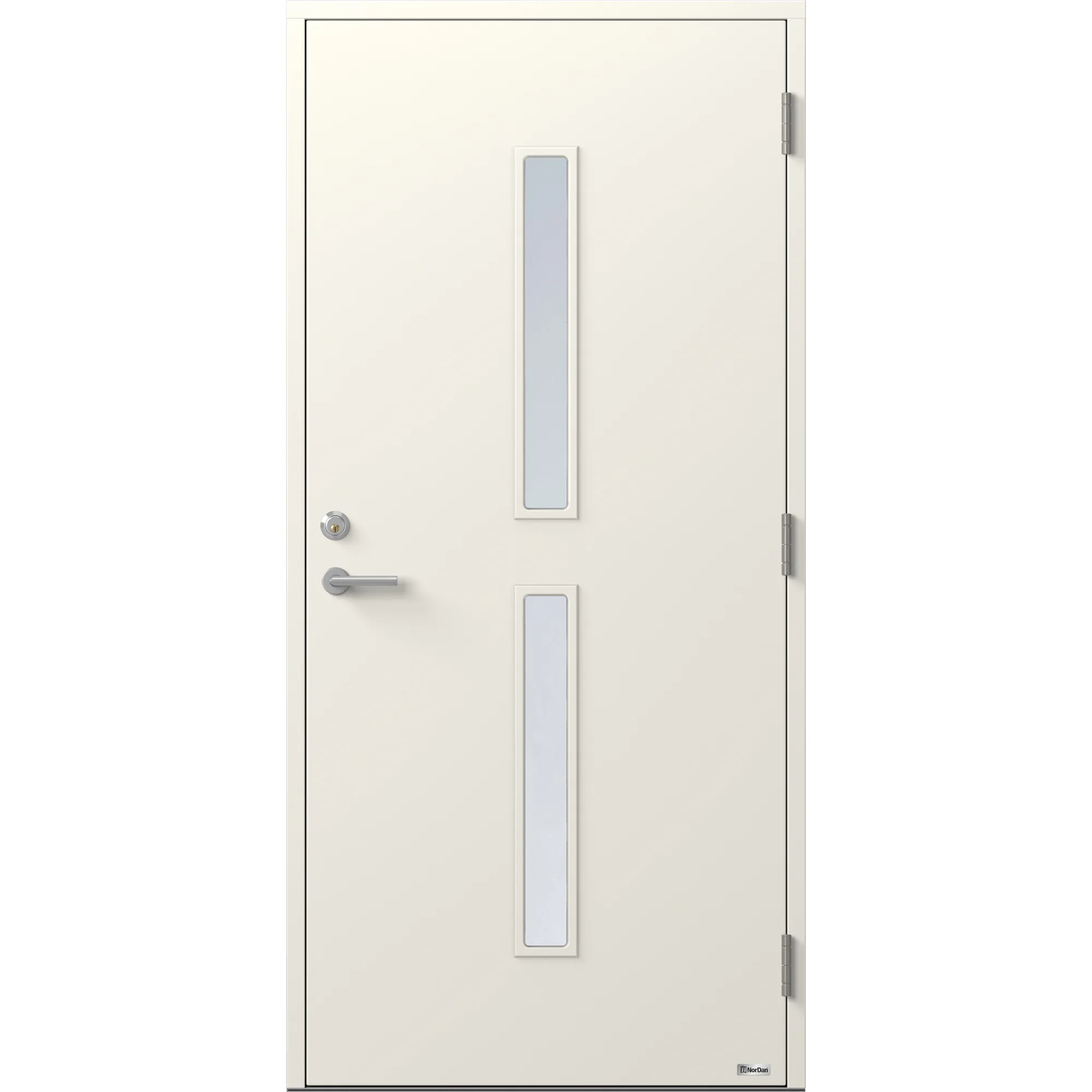 Ytterdør NorDan Rena 2, BxH: 90x200 cm, Høyre, Hvit NCS S0502-Y