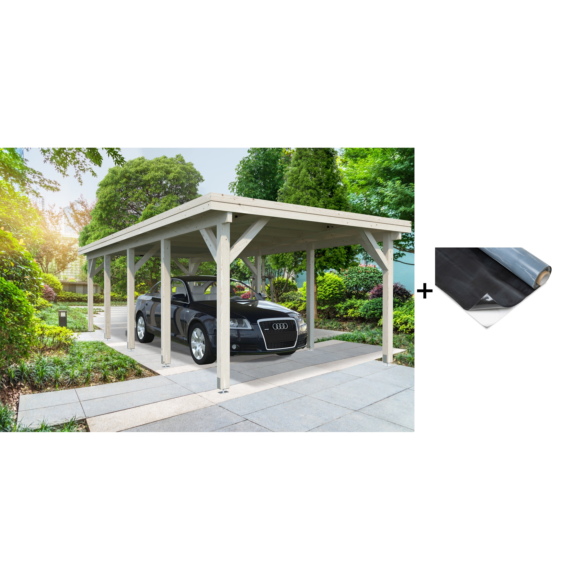 Carport Palmako Karl 23,1 m2 med EPDM Takfolie