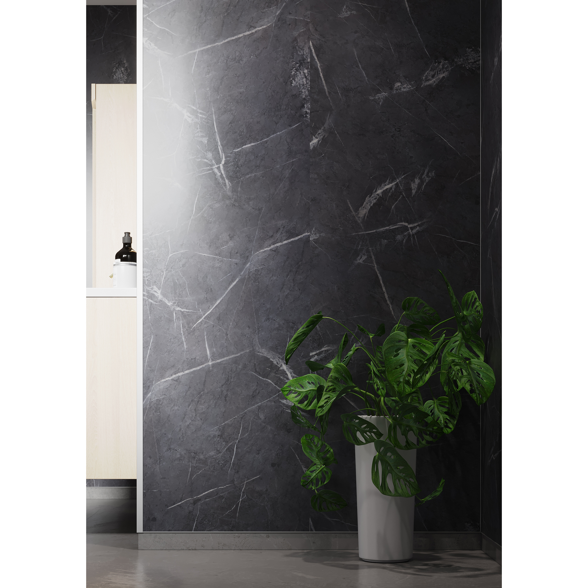 Baderomspanel Fibo 2272-T00 Black Marble